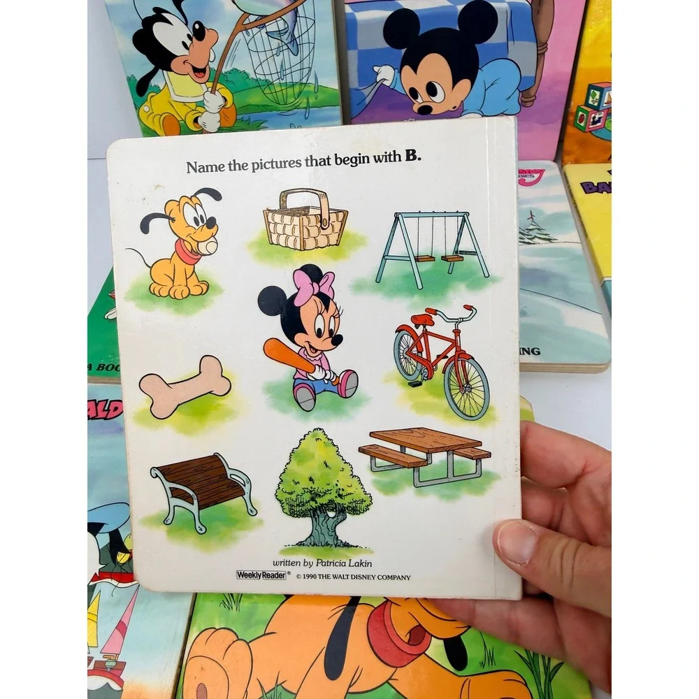 Vintage Disney Babies Weekly Reader Board Books Lot of 10 Mickey Minnie Donald